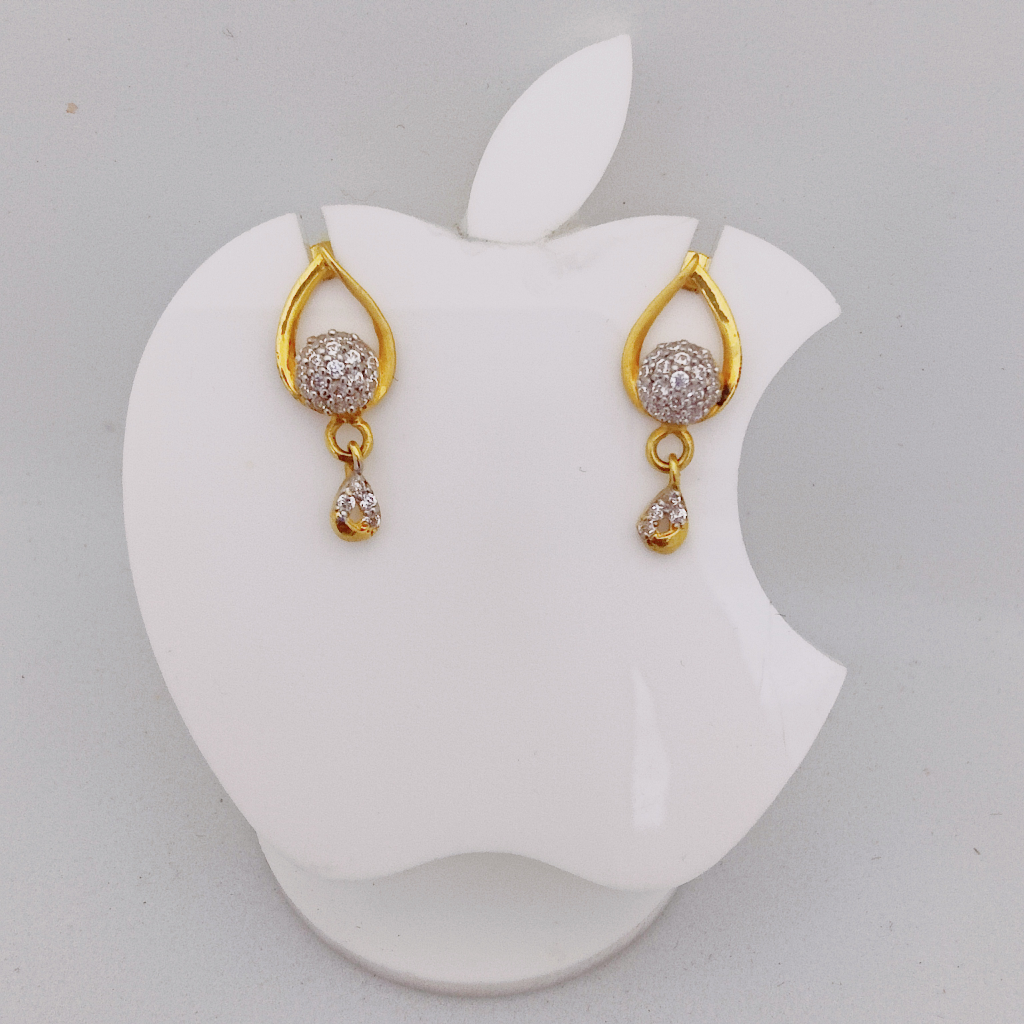 22k Gold Ovel Shape Earring