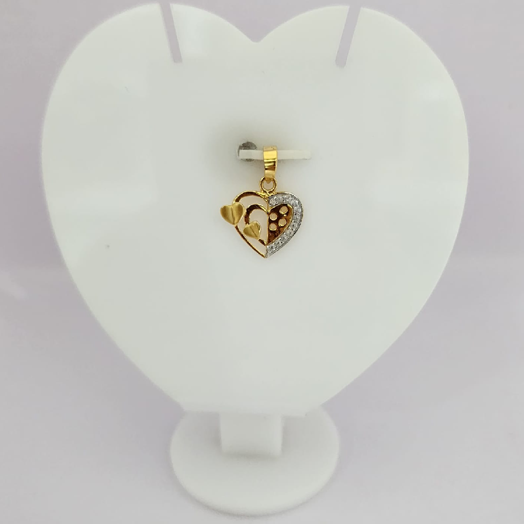 18k gold exclusive heart shape ladies pendant