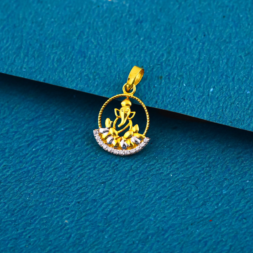 22K Fancy Ganesh Ji Design Premium Gold Pendant