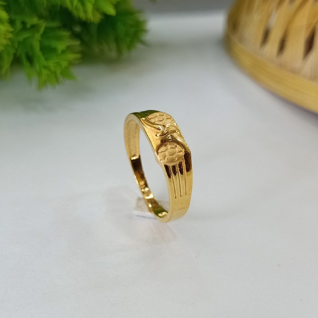 22k gold plain gold ring