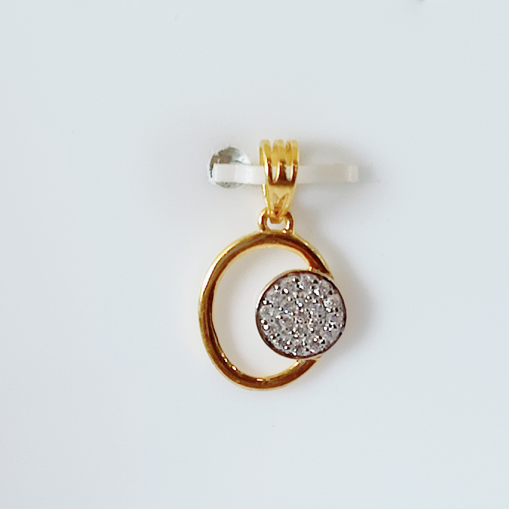 Gold pendant hot sale round shape