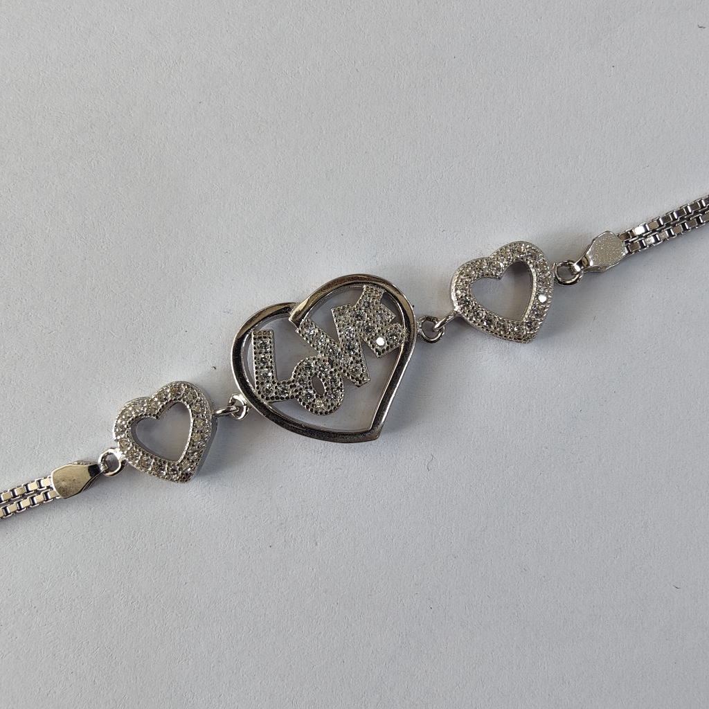 92.5 sterling silver love ladies bracelet