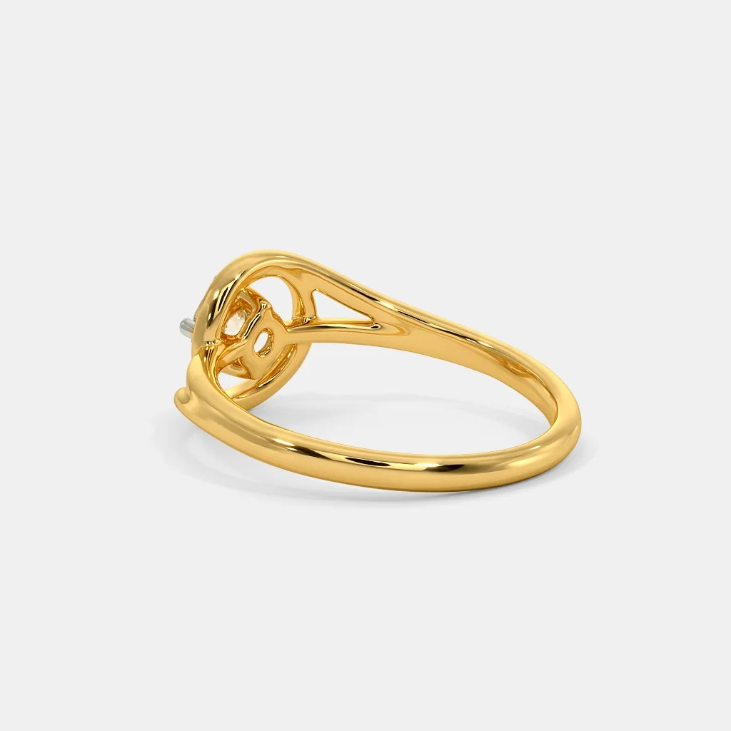 22k gold single stone ladies ring