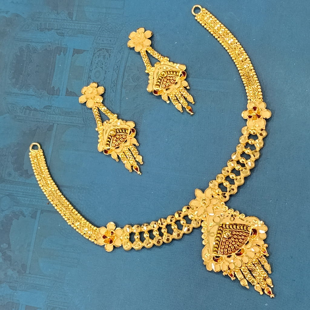 1.gram gold forming jewellery Classis necklace set