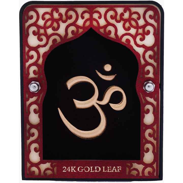 24k gold leaf om giftebl frame