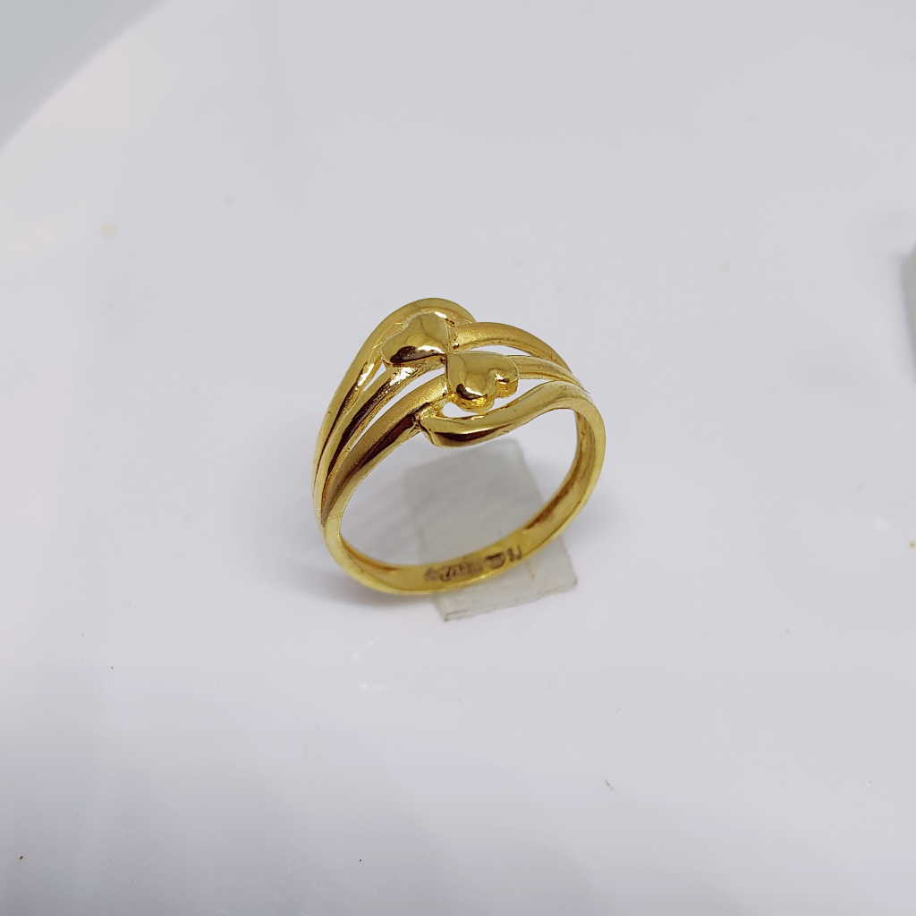 22k gold plain hearts shape ladies ring