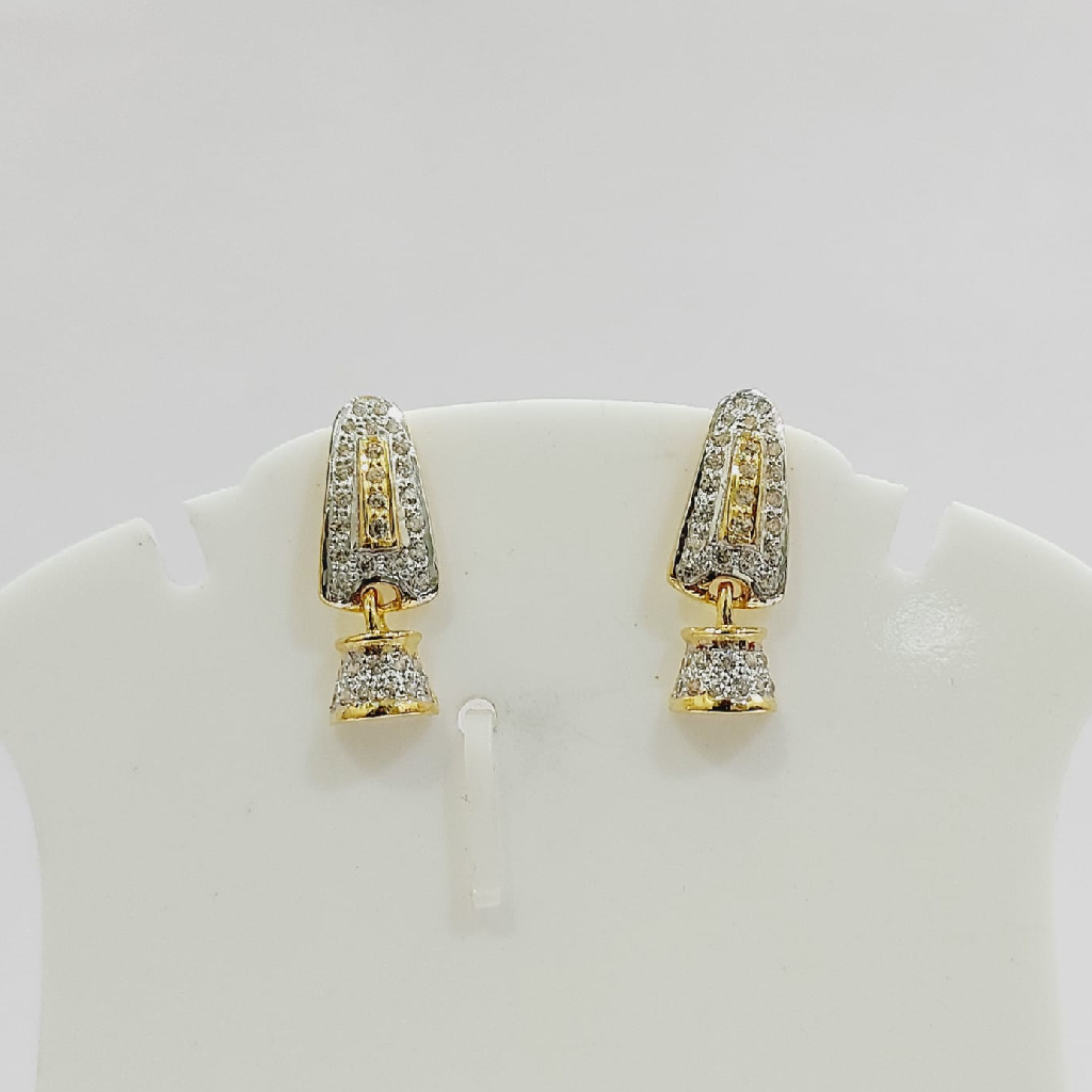 22k gold plain dazzling long CZ tops