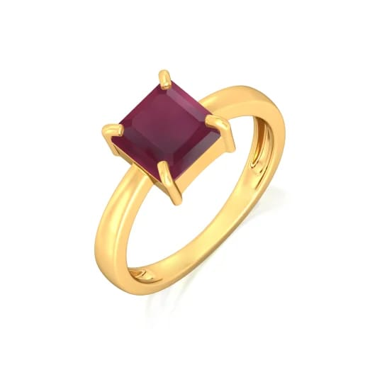 22k gold exclusive single stone ladies ring