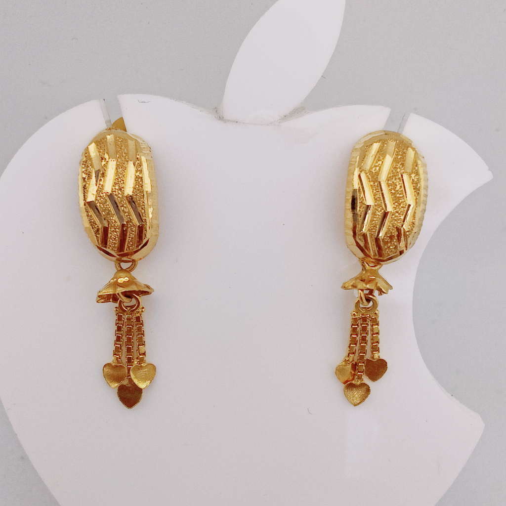 22k Gold Plane Hanging Ledies Earring