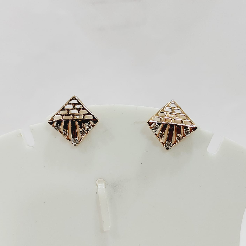 18k rose gold square tops