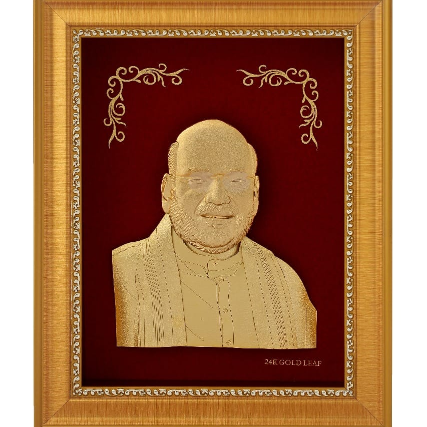 24k gold leaf amit shah frame